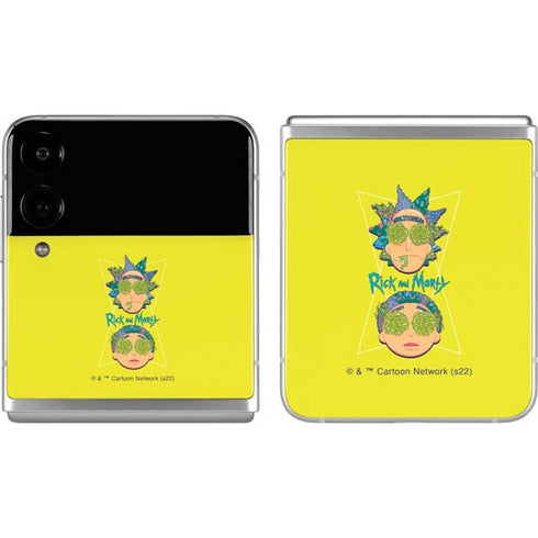 Adult Swim Rick and Morty Rick and Morty Portal Eyes Galaxy Z Flip4 5G Skin